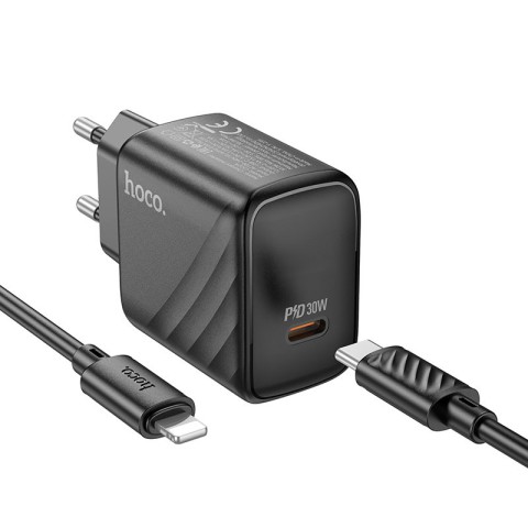 МЗП Hoco CS22A Value PD30W (1USB-C) + кабель Type-C to Lightning Black