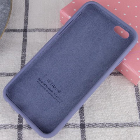 Чохол Silicone Case Full Protective (AA) для Apple iPhone 6/6s (4.7") Сірий / Lavender Gray