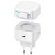 МЗП Usams US-CC209 GaN With Lightning Magnetic Retractable Cable Module XMF Ser. 35W (2USB-C) White