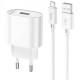 МЗП Hoco C109A Fighter QC3.0 18W (1USB-A) + кабель USB to MicroUSB White