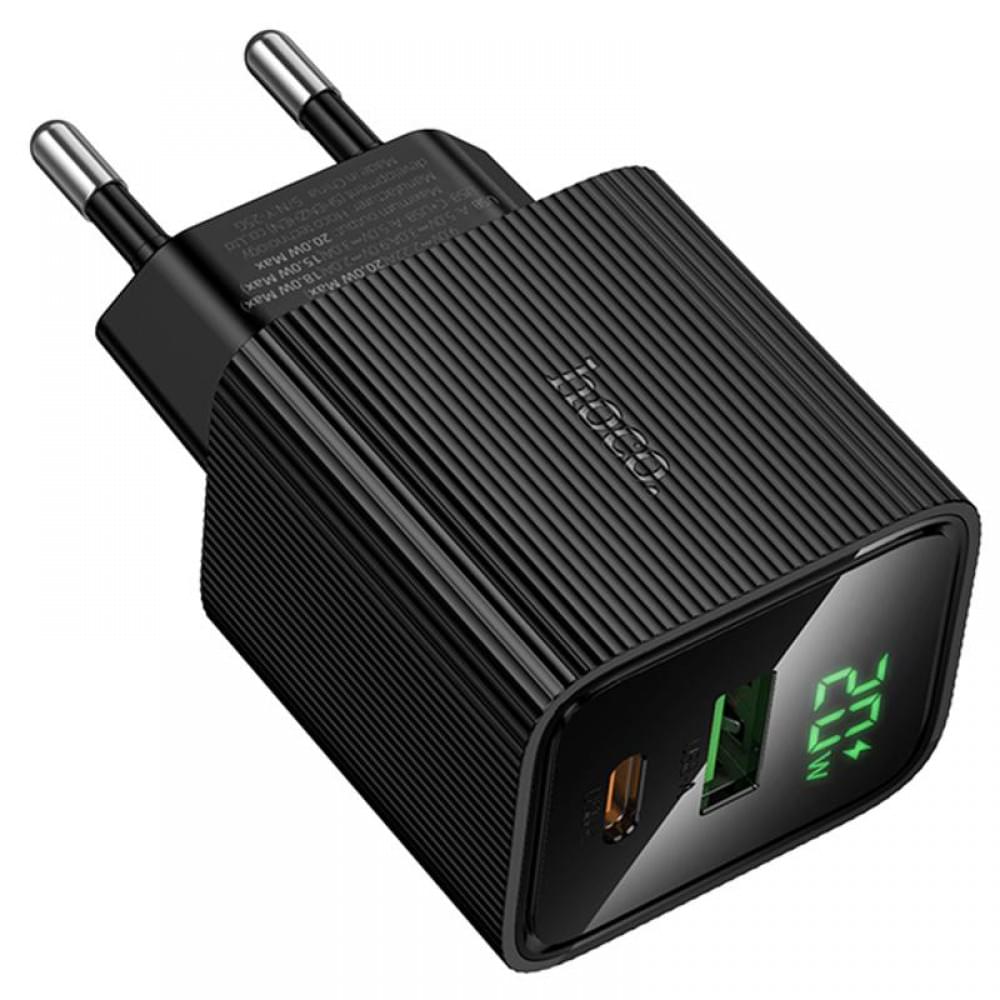 МЗП Hoco CS83A Excellent with digital display PD20W+QC3.0 (1USB-A/1C) Black