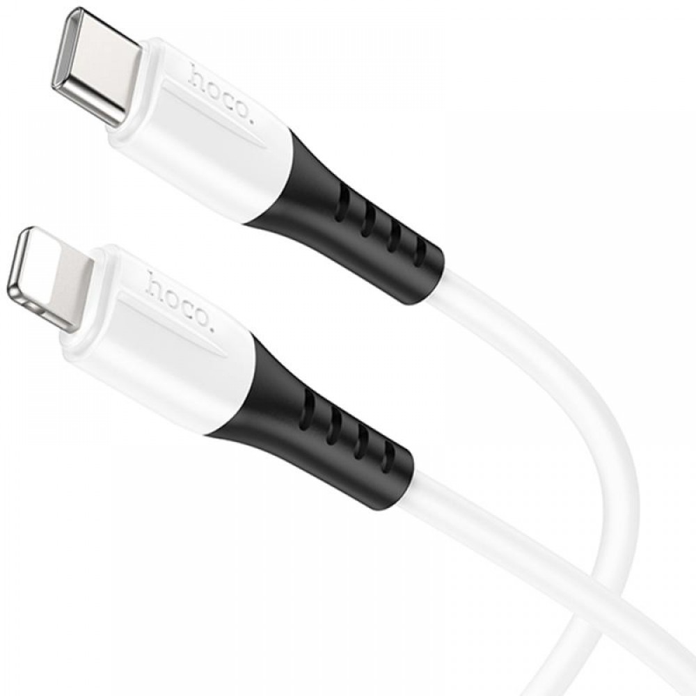 Дата кабель Hoco X82 Silicone Type-C to Lightning 20W (1m) White