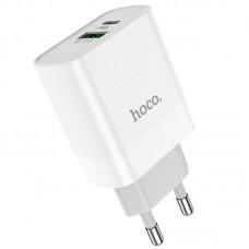 МЗП Hoco C80A Plus Rapido PD20W+QC3.0 (1USB-A/1C) White