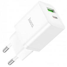МЗП Hoco N28 Founder 20W Type-C + USB White