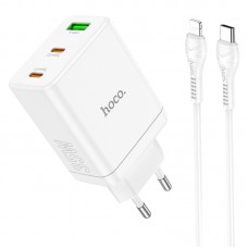 МЗП Hoco N33 Start PD35W (2C/1A) + Type-C to Lightning White