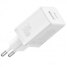 МЗП Baseus Cube Pro Fast Charger PD30W (1USB-A/1C) (P10111404) Moon White