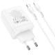 МЗП Hoco N33 Start PD35W (1USB-A/2C) + кабель Type-C to Lightning White