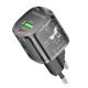 МЗП Borofone BN17 Sunlight PD20W+QC3.0 (1Type-C/1USB) + Type-C to Type-C Transparent black