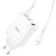 МЗП Hoco N33 Start PD35W (1USB-A/2C) + кабель Type-C to Lightning White
