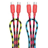 Дата кабель Hoco X116 Meridian Type-C to Lightning 27W (1m) Gradient Red Mix