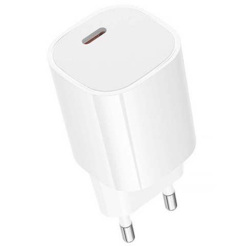 МЗП Borofone BA103A Pudding PD20W (1USB-C) + кабель Type-C to Lightning White