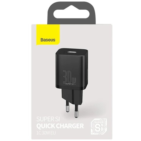 МЗП Baseus Super Si Quick Charger 30W (1USB-C) (CCSUP-J) Чорний