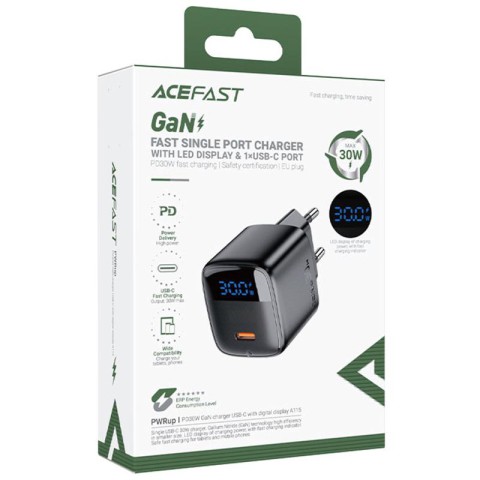 МЗП Acefast A115 PD30W GaN (1USB-C) Black