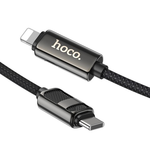Дата кабель Hoco U137 Line with display Type-C to Lightning 27W (1.2m) Black