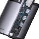 Перехідник HUB Baseus Metal Gleam Series 6-in-1 Multifunctional Type-C (WKWG080013) Gray
