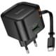 МЗП Hoco C154A Changer With Retractable Cable Type-C PD20W+QC3.0 (1USB-C) Black