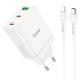 МЗП Hoco N33 Start PD35W (1USB-A/2C) + кабель Type-C to Lightning White