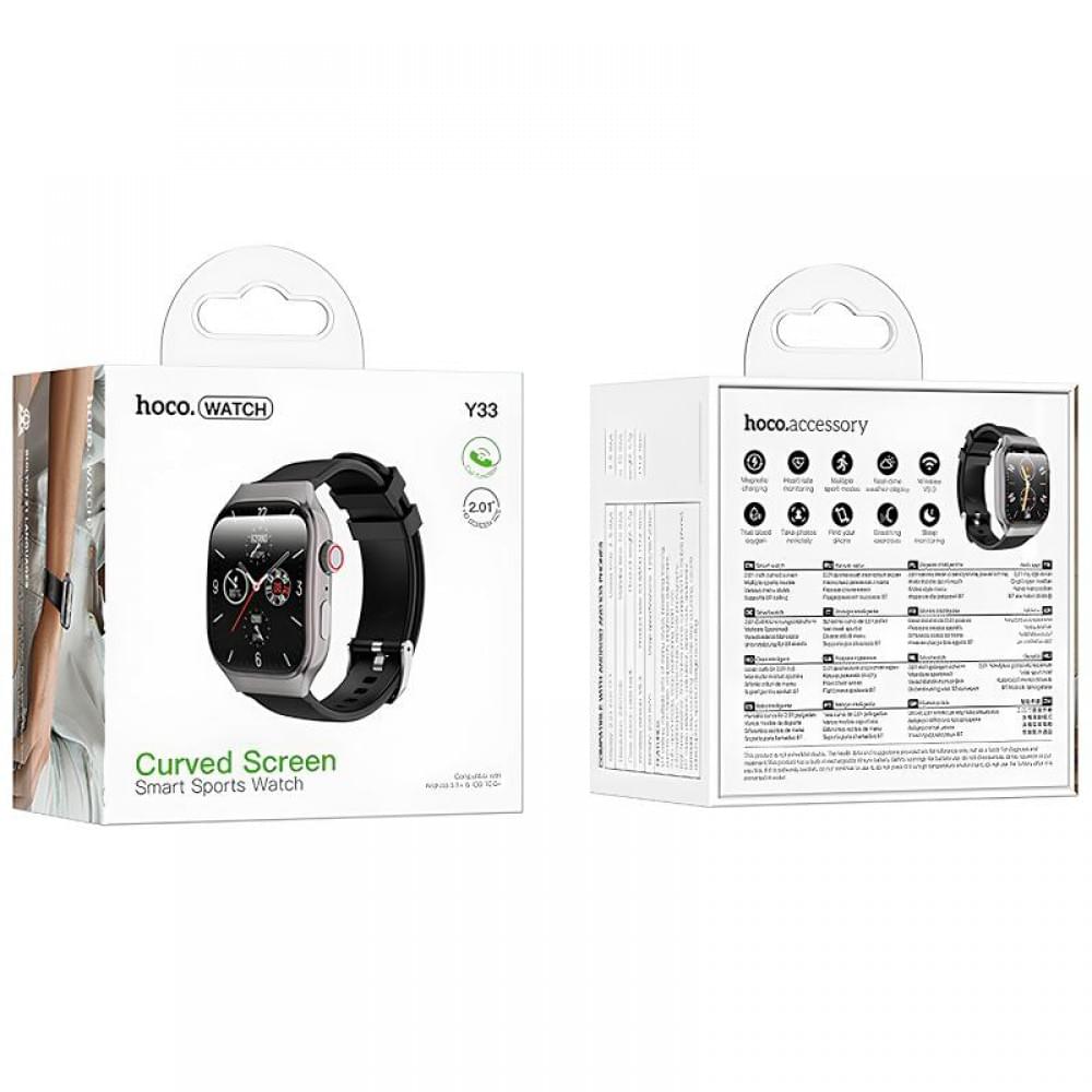 Смарт-годинник Hoco Y33 Smart sports watch (call version) Black