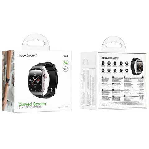Смарт-годинник Hoco Y33 Smart sports watch (call version) Black