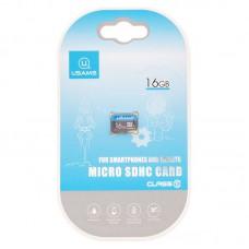 Карта пам'яті USAMS US-ZB093 TF High Speed Card 16 Gb (по adapter) Blue