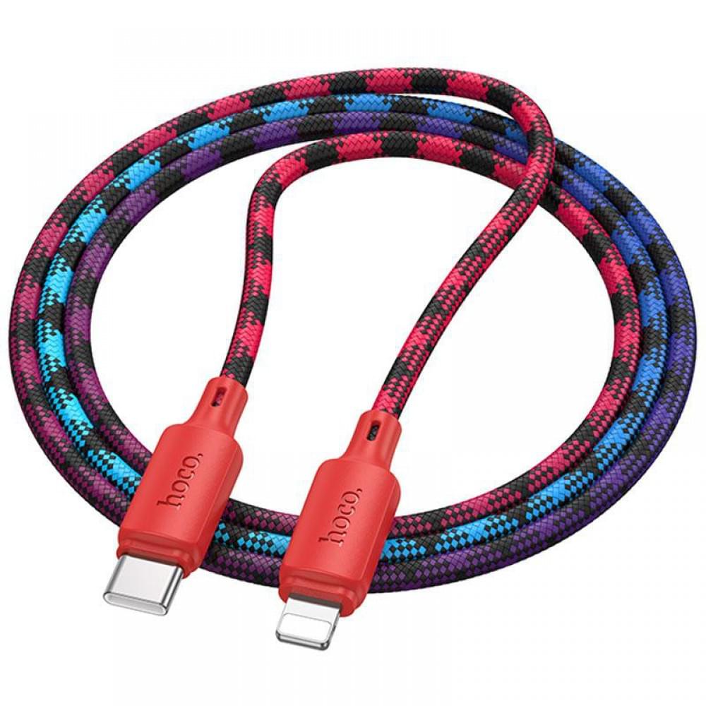 Дата кабель Hoco X116 Meridian Type-C to Lightning 27W (1m) Gradient Red Mix