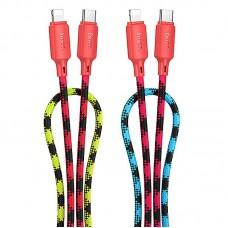 Дата кабель Hoco X116 Meridian Type-C to Lightning 27W (1m) Gradient Red Mix