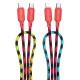 Дата кабель Hoco X116 Meridian Type-C to Lightning 27W (1m) Gradient Red Mix