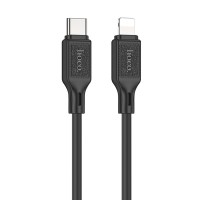 Дата кабель Hoco X90 Cool silicone Type-C to Lightning 20W (1m) Black