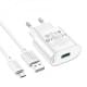 МЗП Hoco C109A Fighter QC3.0 18W (1USB-A) + кабель USB to MicroUSB White