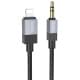 Аудіо кабель Aux Hoco UPA32A Clever digital (Lightning to AUX 3.5mm) (1m) Black