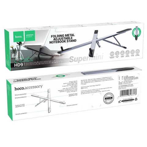 Підставка для ноутбуку Hoco HD9 Metal gray