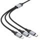 Дата кабель Hoco X102 Fresh 3in1 USB to Lightning + MicroUSB + Type-C (1m) Black