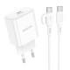 МЗП Borofone BA81A PD20W (1USB-C) + Type-C to Type-C White