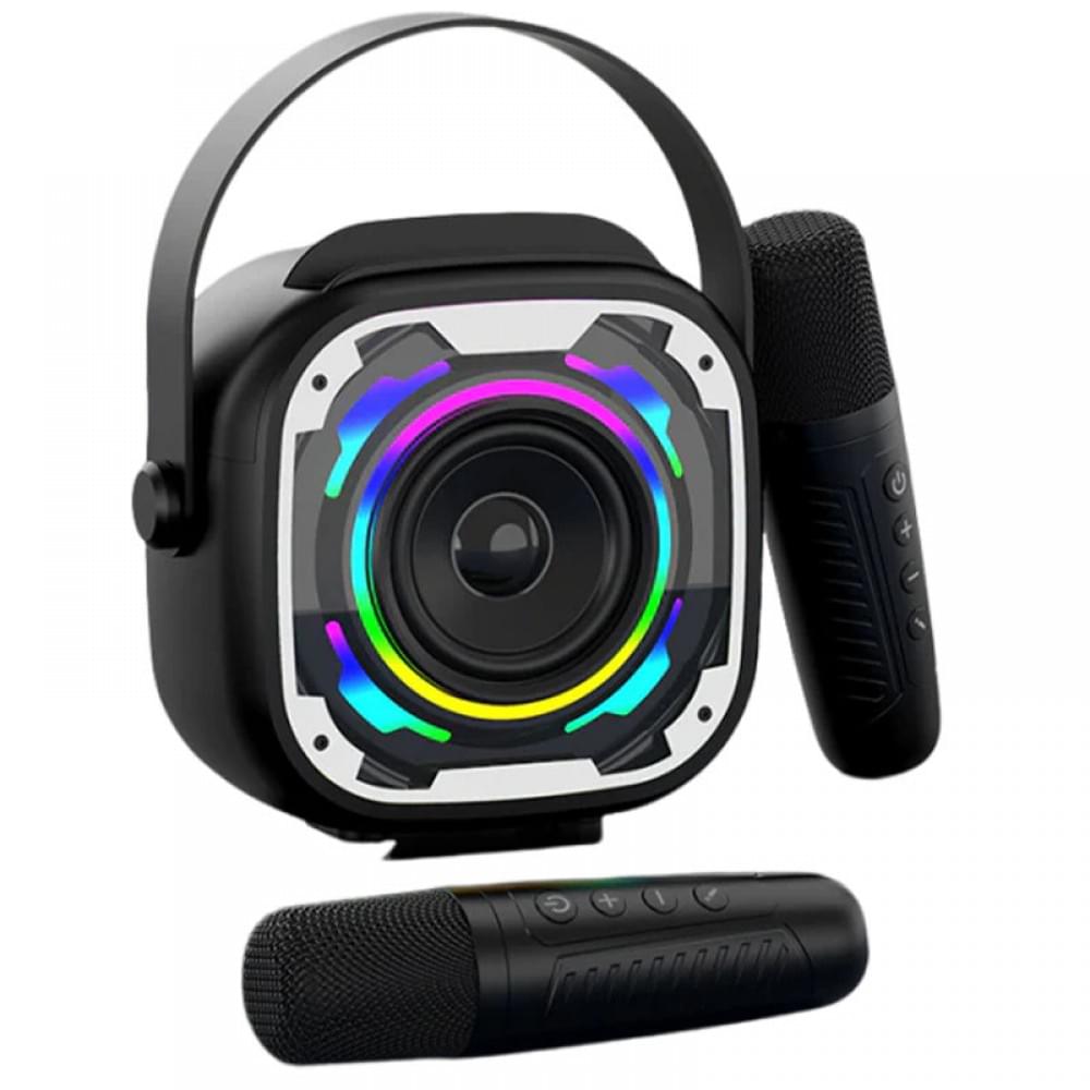 Bluetooth колонка V11 + два мікрофона Black