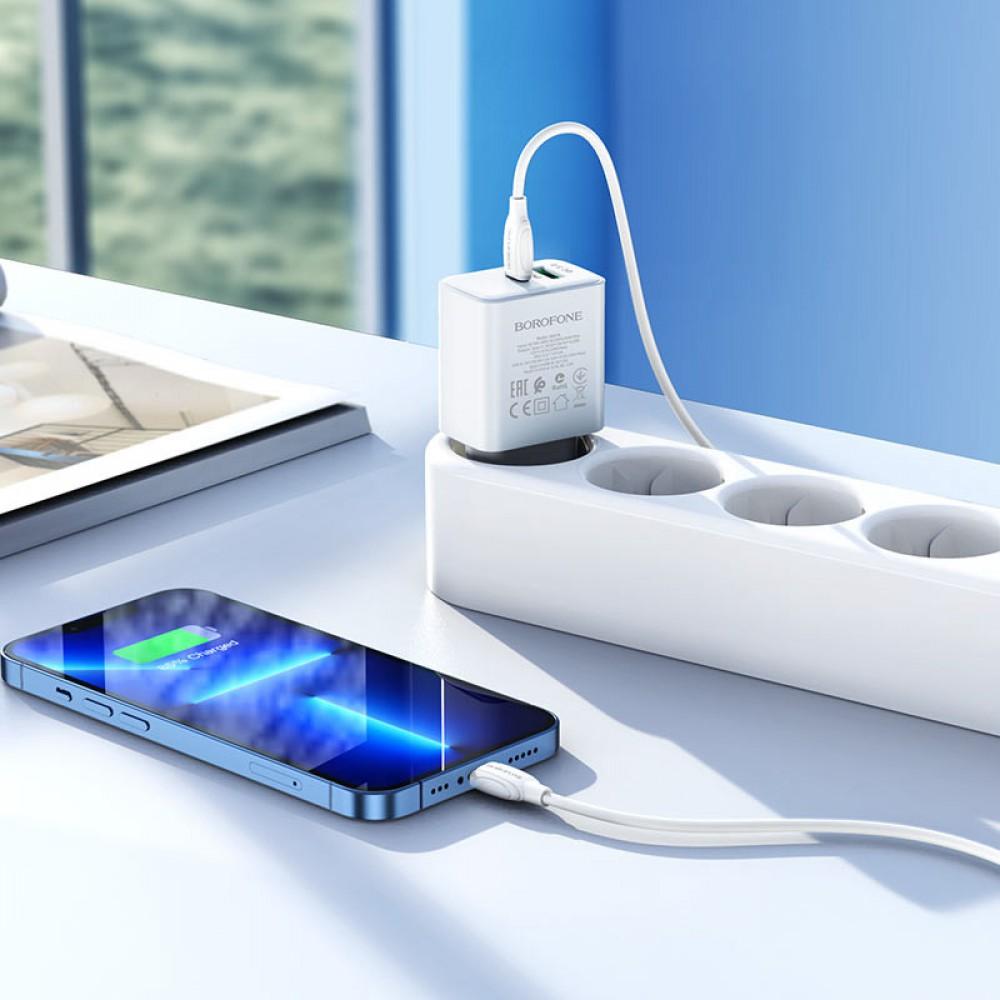 МЗП Borofone BA67A PD20W+QC3.0 + Type-C + Lightning Білий