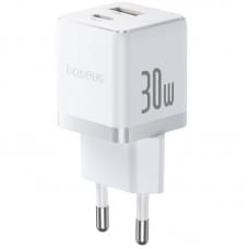 МЗП Baseus Palm Fast Charger 30W (1USB-A/1C) (P1011160A) Moon White