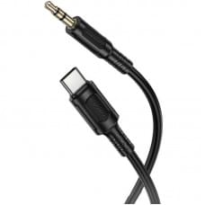 Аудіо кабель Aux Borofone BL25B Nice (Type-C to AUX 3.5mm) (1m) Black
