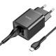 МЗП Hoco N25 Maker (2USB-A) + USB to MicroUSB Black