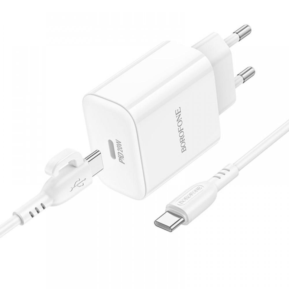 МЗП Borofone BA81A PD20W (1USB-C) + Type-C to Type-C White