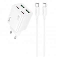 МЗП Hoco N56 Fundador PD30W four-port (2C2A) + Type-C to Type-C White