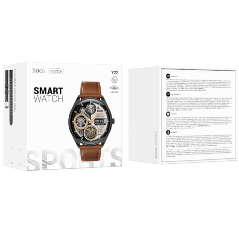 Смарт-годинник Hoco Smart Watch Y22 Amoled Smart sports watch (call version) Black