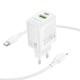 МЗП Borofone BN29 Fuente PD30W+QC3.0 (1USB-A/1C) + кабель Type-C to Lightning White