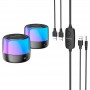 Bluetooth колонка Borofone BP12 Colorful BT wired 2-in-1 computer speaker Black