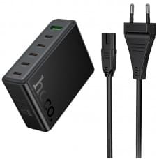 МЗП Hoco C152A Modern PD70W 6in1 (5USB-C і 1USB-A) Black