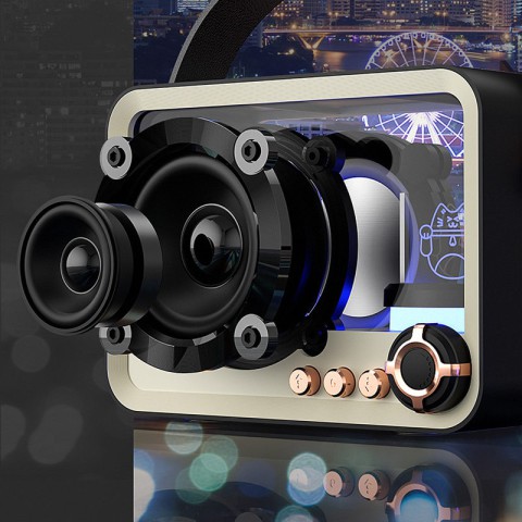 Bluetooth колонка QD05 Retro Style Black