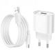 МЗП Hoco C109A Fighter QC3.0 18W (1USB-A) + кабель USB to Type-C White