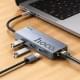 Перехідник HUB Hoco HB51 Wow 6in1 (Type-C to HDTV+RJ45+PD+3xUSB3.0) Deep space gray