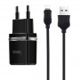 МЗП Hoco C12 Charger + Cable Lightning 2.4A 2USB Чорний