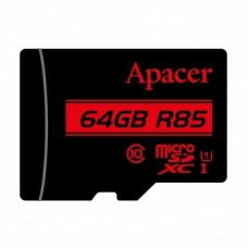 Карта пам'яті Apacer microSDXC (UHS-1) 64Gb class 10 R85MB/s (без адаптера) Black