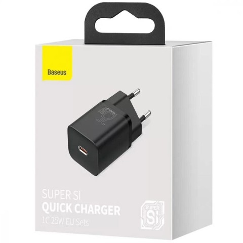 МЗП Baseus Super Si Quick Charger 25W (1USB-C) (CCSP) Чорний
